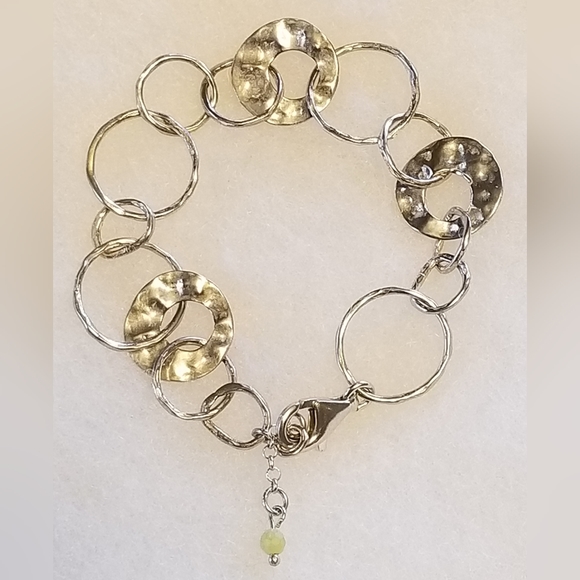 Silpada Sterling Silver Hammered Links Bracelet - Picture 5 of 10